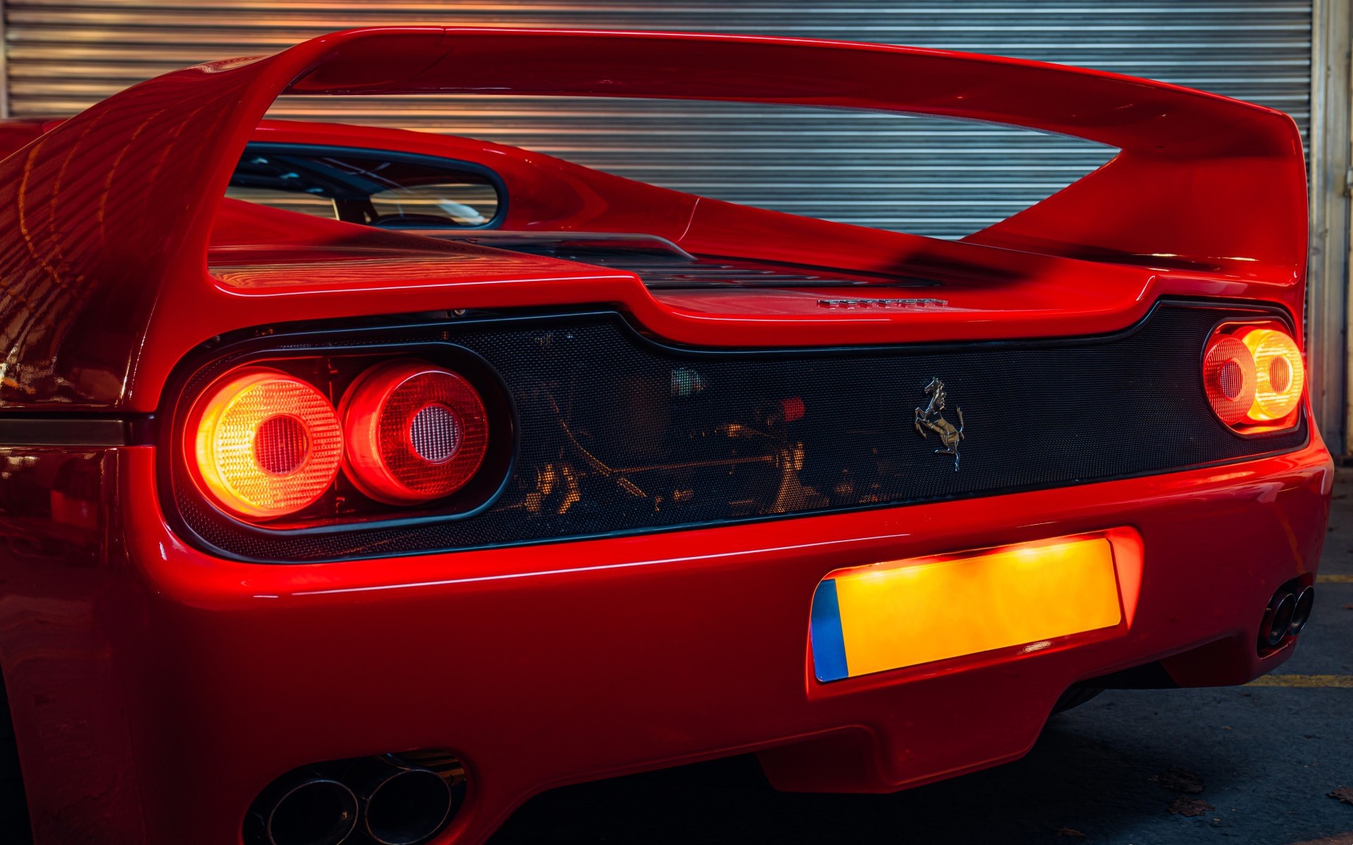 Distinctive rear-end of the F50