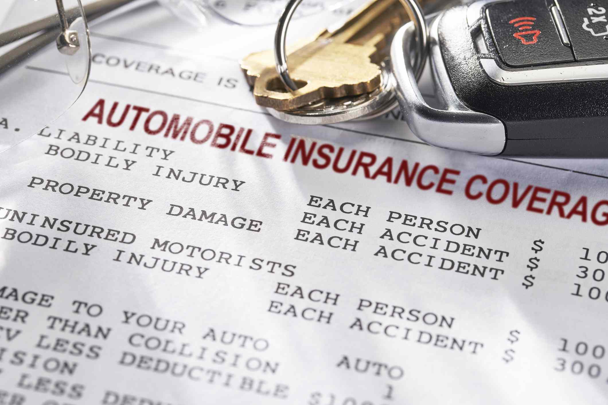 Auto insurance bill