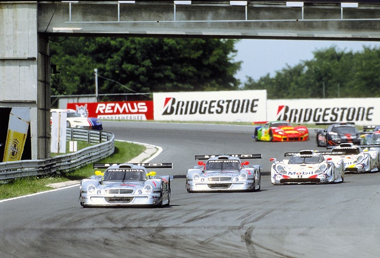 The Mercedes-Benz AMG CLK GTR race cars in action